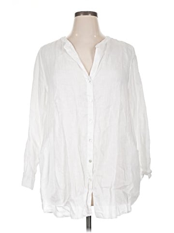 Sigrid Olsen 3/4 Sleeve Button-Down Shirt (view 1)