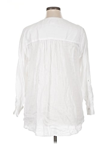 Sigrid Olsen 3/4 Sleeve Button-Down Shirt (view 2)
