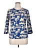 J. McLaughlin Blue 3/4 Sleeve Blouse Size XL - photo 1