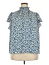 1.State 100% Polyester Blue Short Sleeve Blouse Size 2X - photo 1