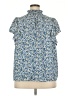 1.State 100% Polyester Blue Short Sleeve Blouse Size 2X - photo 2