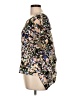 BCBGeneration Floral Black Short Sleeve Blouse Size L - photo 5