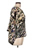 BCBGeneration Floral Black Short Sleeve Blouse Size L - photo 4