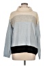 Joan Vass Color Block Blue Wool Pullover Sweater Size 10 (2) - photo 1