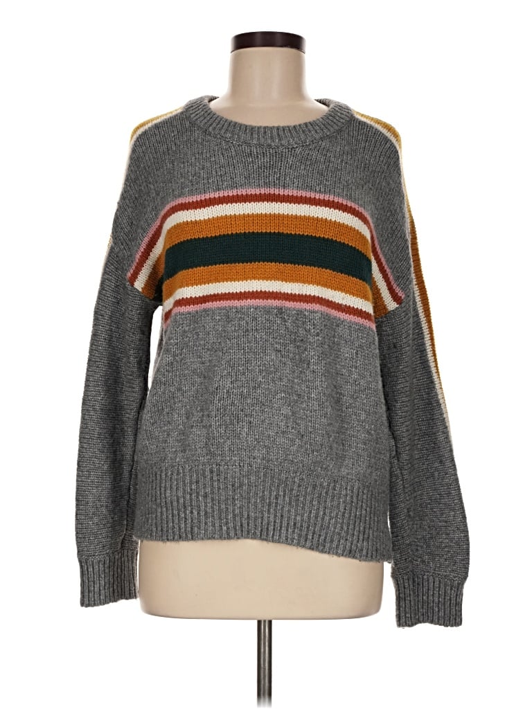 Pre-owned Madewell Pullover Sweater In Gray