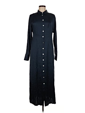 Madewell Satin Button-Front Midi Shirtdress (view 1)