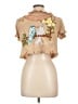 LUCCA Tan Short Sleeve Blouse Size L - photo 2