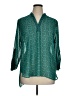 Tacera 100% Polyester Teal 3/4 Sleeve Blouse Size XL - photo 1