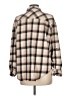Love Notes 100% Cotton Plaid Tan Long Sleeve Button-Down Shirt Size L - photo 2