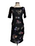 ASOS Print Black Cocktail Dress Size 4 - photo 1