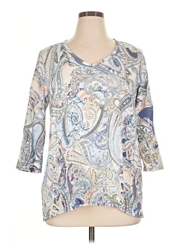 Chico's 3/4 Sleeve T-Shirt (view 1)