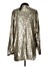 Dolce Cabo 100% Polyester Metallic Gold Blazer Size L - photo 2