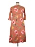 Moa U.S.A. Floral Brown Casual Dress Size XXL - photo 2