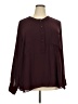 Lane Bryant 100% Polyester Burgundy Long Sleeve Blouse Size 26 - 28 Plus - photo 1
