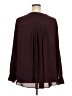 Lane Bryant 100% Polyester Burgundy Long Sleeve Blouse Size 26 - 28 Plus - photo 2