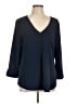 Fred David 100% Polyester Blue 3/4 Sleeve Blouse Size L - photo 1