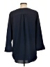Fred David 100% Polyester Blue 3/4 Sleeve Blouse Size L - photo 2