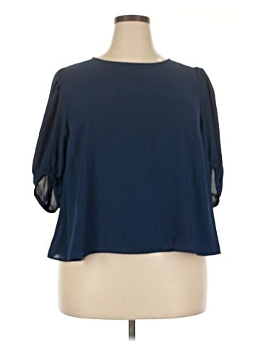 ELOQUII Short Sleeve Blouse (view 1)