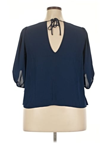 ELOQUII Short Sleeve Blouse (view 2)