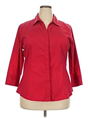 Riders by Lee 3/4 Sleeve Button-Down Shirt (view 1)