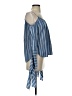 BCBGMAXAZRIA 100% Cotton Blue 3/4 Sleeve Blouse Size XS - photo 4