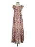 Shein 100% Polyester Floral Brown Casual Dress Size 4 - photo 1