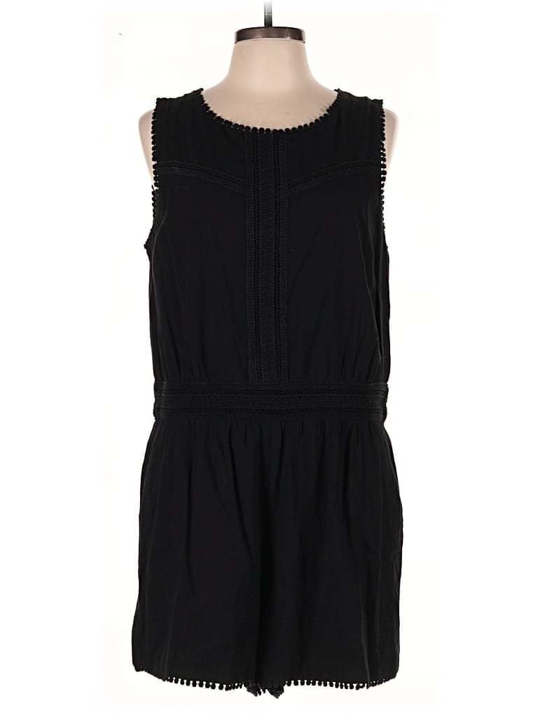 Pre-owned Ann Taylor Loft Romper In Black