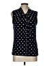 Tommy Hilfiger Polka Dots Blue Black Sleeveless Blouse Size L - photo 1