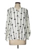 Como Black Stars Ivory 3/4 Sleeve Blouse Size L - photo 1