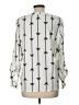 Como Black Stars Ivory 3/4 Sleeve Blouse Size L - photo 2
