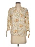 Rose & Thyme 100% Rayon Floral Ivory 3/4 Sleeve Blouse Size S - photo 1