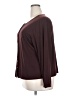 Ingredients Burgundy Long Sleeve Blouse Size 2X - photo 5