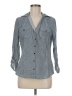 Unbranded 100% Cotton Stripes Blue 3/4 Sleeve Button-Down Shirt Size M - photo 1