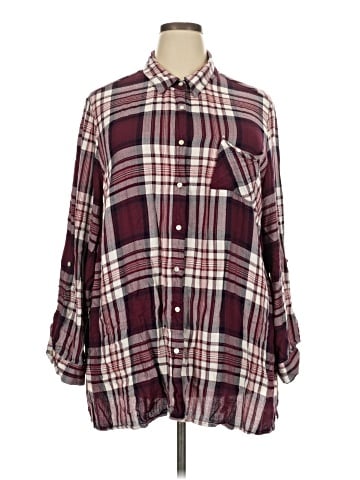 Avenue 3/4 Sleeve Button-Down Shirt (view 1)