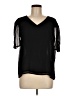 Calvin Klein 100% Polyester Black Short Sleeve Blouse Size M - photo 1