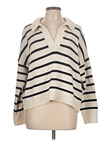 Madewell Dedham Polo Sweater in Stripe (view 1)
