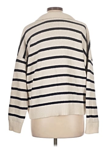 Madewell Dedham Polo Sweater in Stripe (view 2)