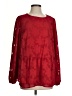 Belle Isle by Torrid 100% Polyester Red Long Sleeve Blouse Size 00 - photo 1