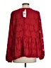 Belle Isle by Torrid 100% Polyester Red Long Sleeve Blouse Size 00 - photo 2