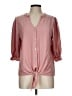 NY Collection Pink 3/4 Sleeve Blouse Size L - photo 1