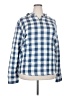 Pop Icon 100% Cotton Checkered-gingham Blue Pullover Sweater Size 2X - photo 1
