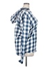 Pop Icon 100% Cotton Checkered-gingham Blue Pullover Sweater Size 2X - photo 4