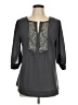 Brixon Ivy 100% Polyester Gray 3/4 Sleeve Blouse Size L - photo 1