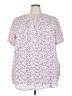 Torrid Print Pink Short Sleeve Blouse Size 4X Plus (4) - photo 1