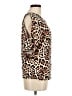 Venus Animal Print Brown Short Sleeve Blouse Size M - photo 4