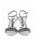 Badgley Mischka Silver White Sandals Size 6 1/2 - photo 2