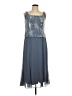 Alex Evenings Blue Cocktail Dress Size 10 - photo 1