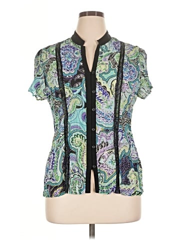 NY Collection Short Sleeve Blouse (view 1)