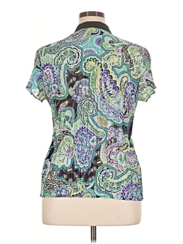NY Collection Short Sleeve Blouse (view 2)