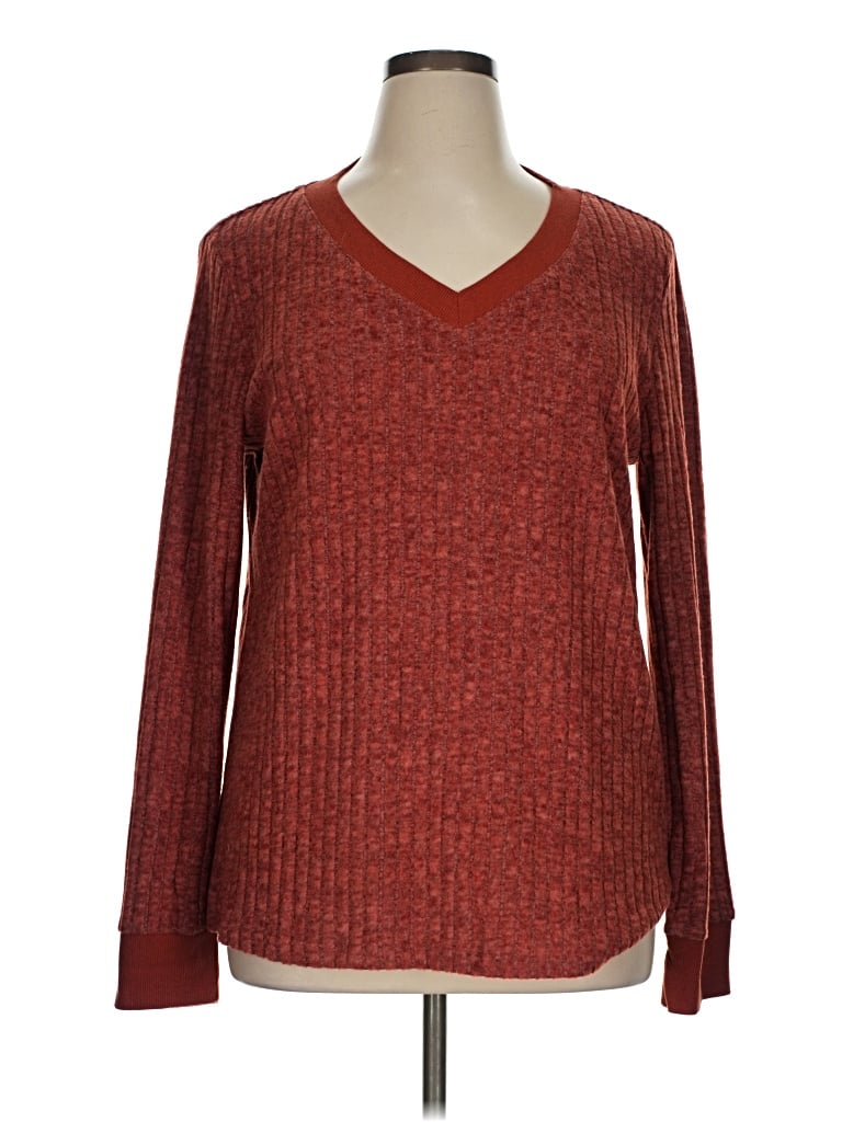 Pre-owned Sampeel Pullover Sweater In Burgundy